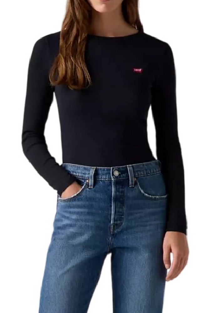 LEVIS HAYES TEE ΜΠΛΟΥΖΑ ΜΑΚΡΥΜΑΝΙΚΗ ΓΥΝΑΙΚΕΙΑ BLACK