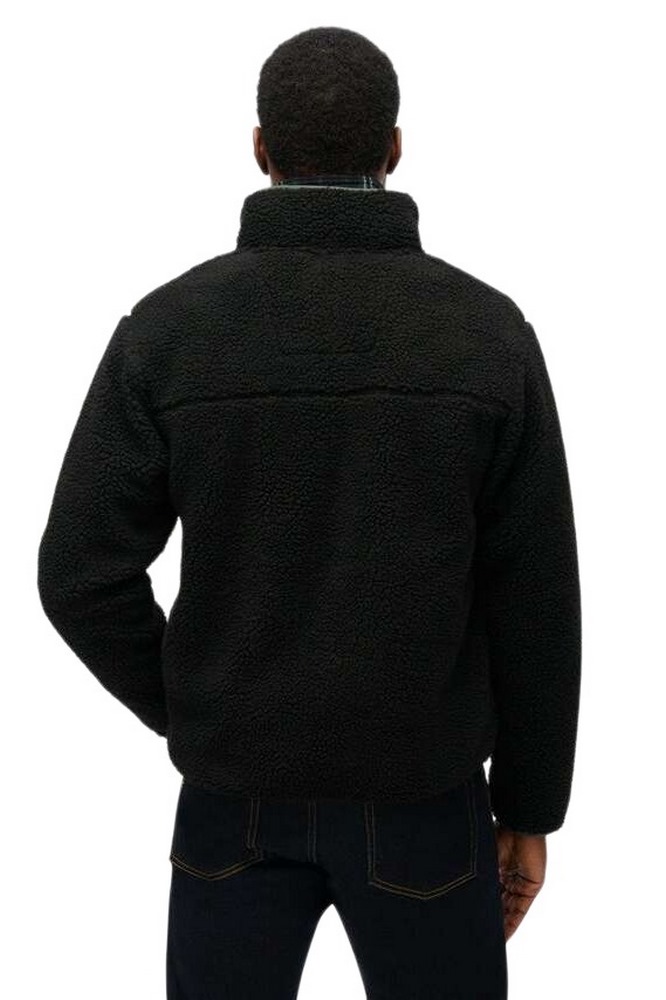 SUPERDRY D2 OVIN VINTAGE RETRO FULL ZIP FLEECE ΖΑΚΕΤΑ ΑΝΔΡΙΚΗ BLACK