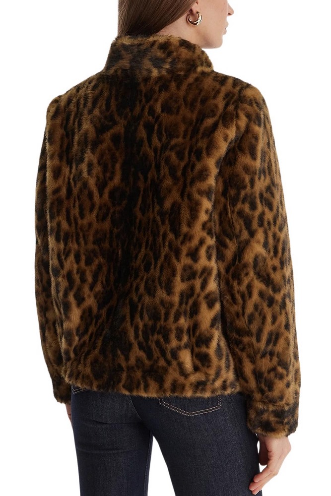 GUESS LUNA FAUX FUR LEOPARD JACKET ΠΑΛΤΟ ΓΟΥΝΑΚΙ ΓΥΝΑΙΚΕΙΟ LEOPARD