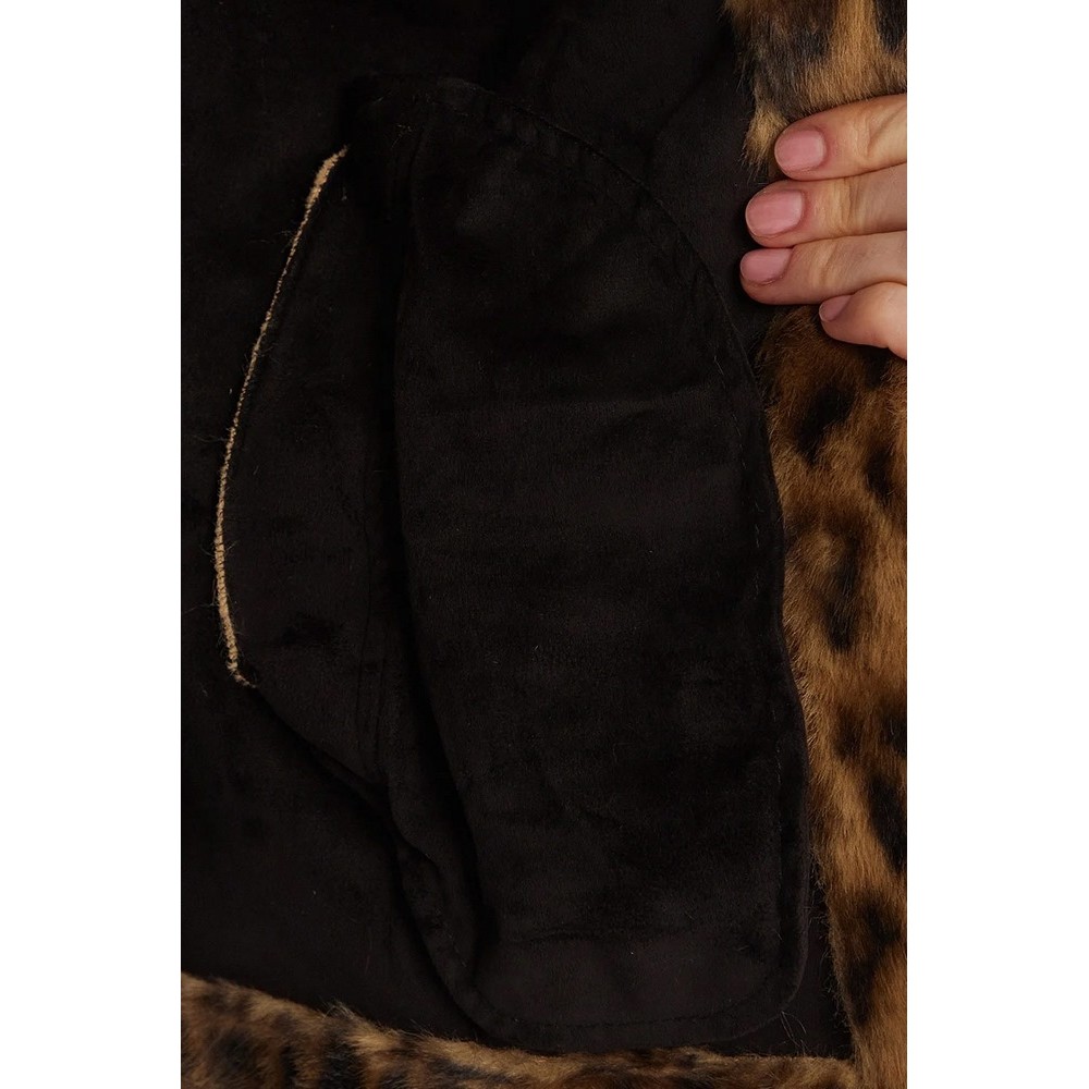 GUESS LUNA FAUX FUR LEOPARD JACKET ΠΑΛΤΟ ΓΟΥΝΑΚΙ ΓΥΝΑΙΚΕΙΟ LEOPARD