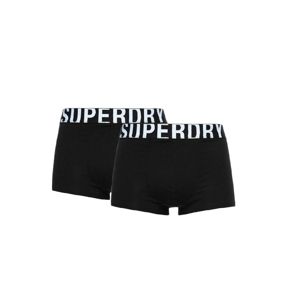 ΕΣΩΡΟΥΧΟ D1 SDRY TRUNK DUAL LOGO DOUBLE PACK ΑΝΔΡΙΚΟ SUPERDRY BLACK