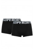 ΕΣΩΡΟΥΧΟ D1 SDRY TRUNK DUAL LOGO DOUBLE PACK ΑΝΔΡΙΚΟ SUPERDRY BLACK