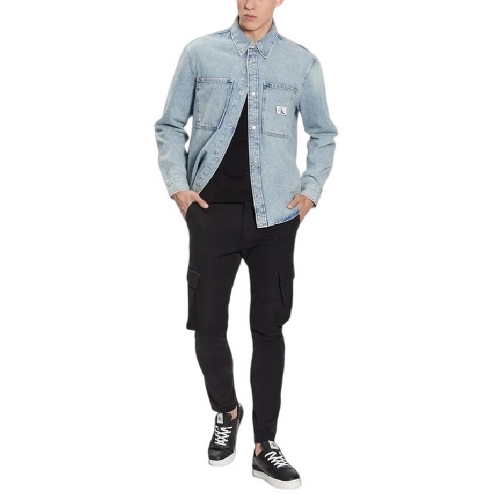 CALVIN KLEIN RELAXED LINEAR DENIM SHIRT ΠΟΥΚΑΜΙΣΟ ΑΝΔΡΙΚΟ BLUΕ DENIM