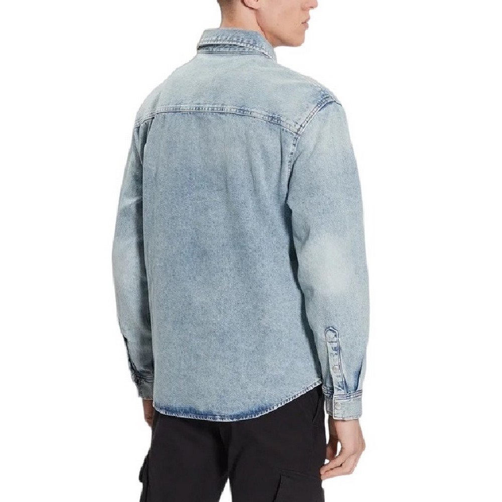 CALVIN KLEIN RELAXED LINEAR DENIM SHIRT ΠΟΥΚΑΜΙΣΟ ΑΝΔΡΙΚΟ BLUΕ DENIM