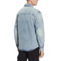 CALVIN KLEIN JEANS RELAXED LINEAR DENIM SHIRT ΠΟΥΚΑΜΙΣΟ ΑΝΔΡΙΚΟ BLUΕ DENIM