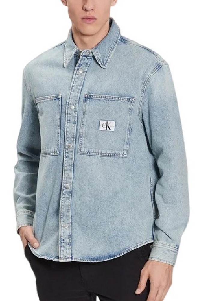 CALVIN KLEIN RELAXED LINEAR DENIM SHIRT ΠΟΥΚΑΜΙΣΟ ΑΝΔΡΙΚΟ BLUΕ DENIM