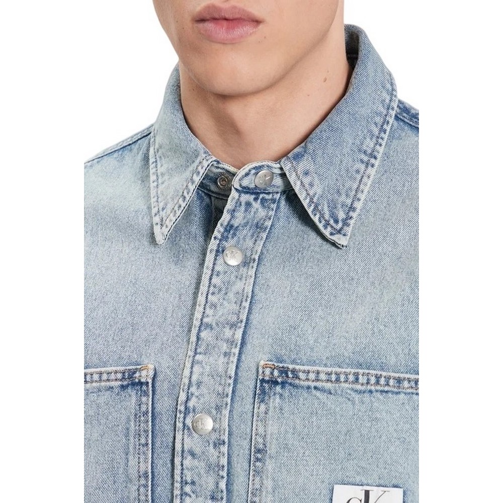 CALVIN KLEIN RELAXED LINEAR DENIM SHIRT ΠΟΥΚΑΜΙΣΟ ΑΝΔΡΙΚΟ BLUΕ DENIM