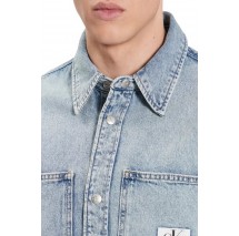 CALVIN KLEIN JEANS RELAXED LINEAR DENIM SHIRT ΠΟΥΚΑΜΙΣΟ ΑΝΔΡΙΚΟ BLUΕ DENIM