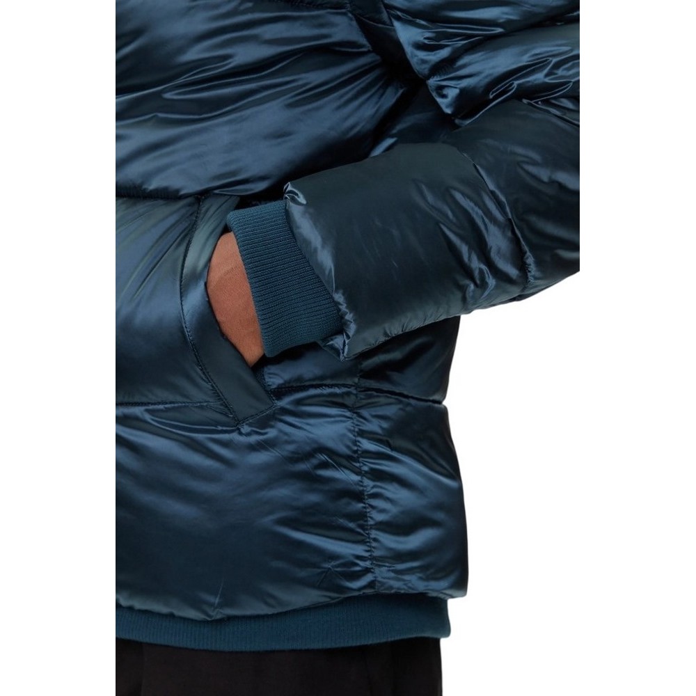 GUESS METALLIZED PUFFA JACKET ΜΠΟΥΦΑΝ ΑΝΔΡΙΚΟ BLUE