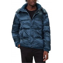 GUESS METALLIZED PUFFA JACKET ΜΠΟΥΦΑΝ ΑΝΔΡΙΚΟ BLUE