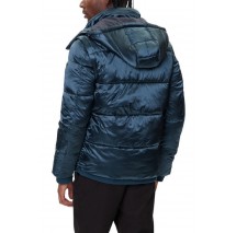 GUESS METALLIZED PUFFA JACKET ΜΠΟΥΦΑΝ ΑΝΔΡΙΚΟ BLUE
