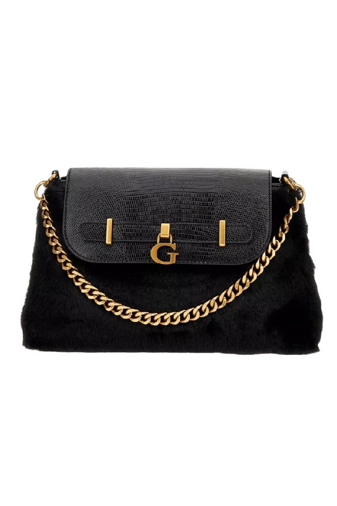 GUESS BERGEN CROSSBODY ΤΣΑΝΤΑ ΓΥΝΑΙΚΕΙΑ BLACK