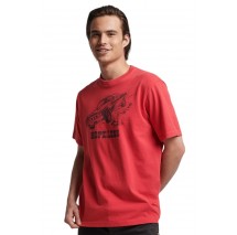 T-SHIRT OVIN VINTAGE CROSSING LINES BK TEE ΑΝΔΡΙΚΟ SUPERDRY RED
