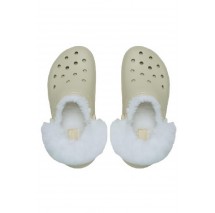 CROCS CLASSIC PLATFORM FUZZ LINED CLOG 212854 ΠΕΔΙΛΟ ΓΥΝΑΙΚΕΙΟ ECRU