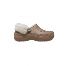CROCS CLASSIC PLATFORM FUZZ LINED CLOG 212854 ΠΕΔΙΛΟ ΓΥΝΑΙΚΕΙΟ LATTE