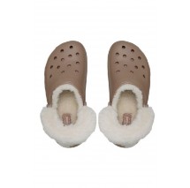 CROCS CLASSIC PLATFORM FUZZ LINED CLOG 212854 ΠΕΔΙΛΟ ΓΥΝΑΙΚΕΙΟ LATTE
