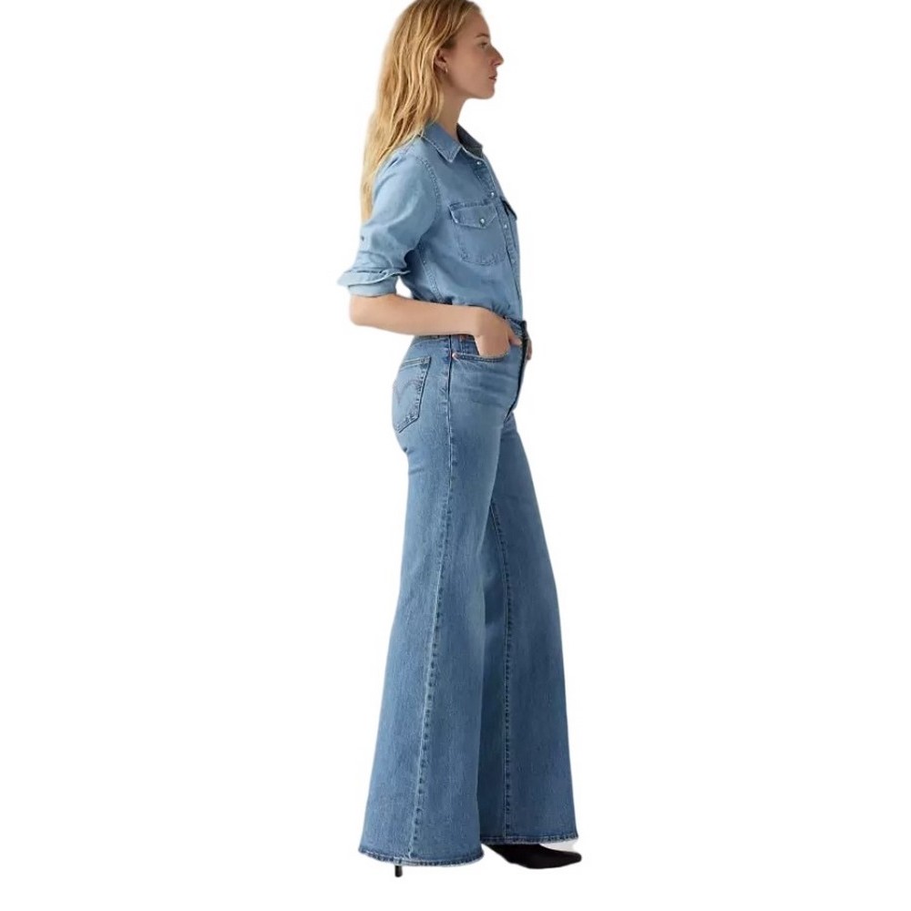 LEVIS RIBCAGE BELLS A75030009 ΠΑΝΤΕΛΟΝΙ ΓΥΝΑΙΚΕΙΟ BLUΕ DENIM