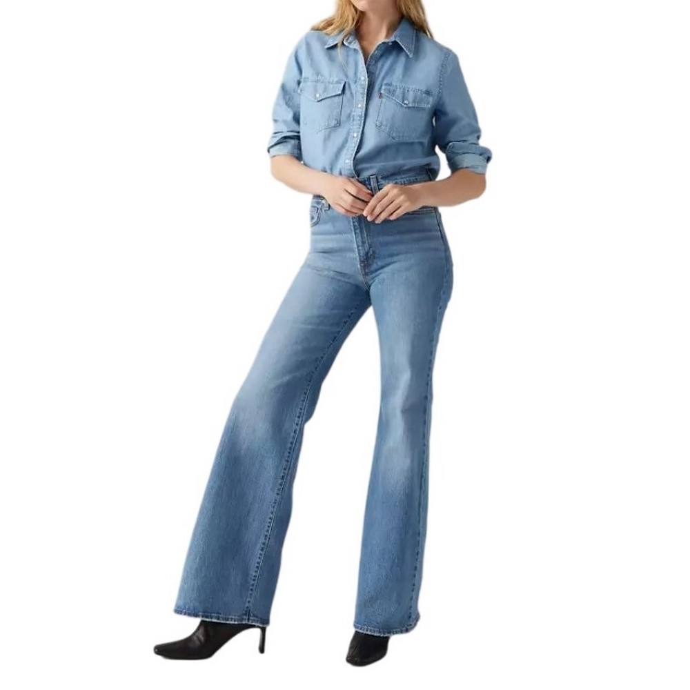 LEVIS RIBCAGE BELLS A75030009 ΠΑΝΤΕΛΟΝΙ ΓΥΝΑΙΚΕΙΟ BLUΕ DENIM