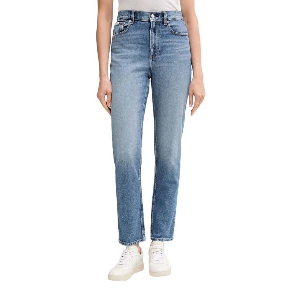 CALVIN KLEIN JEANS NEW MOM JEAN DELAWARE ΠΑΝΤΕΛΟΝΙ ΓΥΝΑΙΚΕΙΟ BLUΕ DENIM