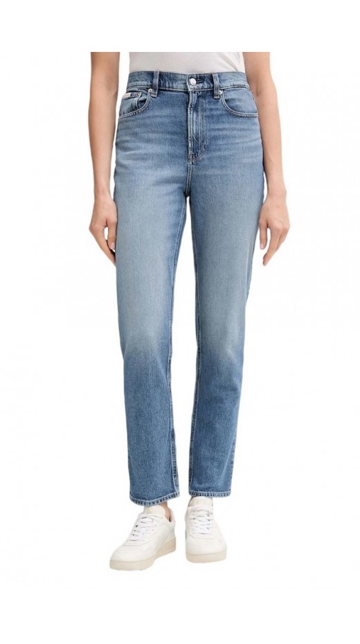 CALVIN KLEIN JEANS NEW MOM JEAN DELAWARE ΠΑΝΤΕΛΟΝΙ ΓΥΝΑΙΚΕΙΟ BLUΕ DENIM