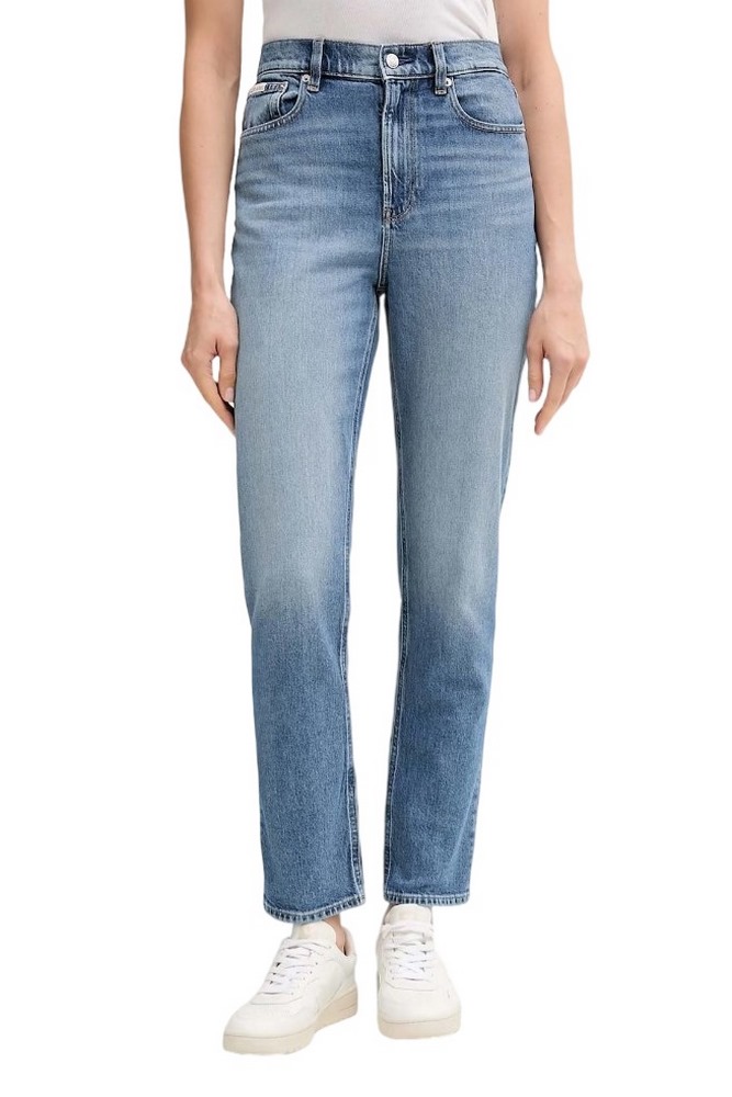 CALVIN KLEIN JEANS NEW MOM JEAN DELAWARE ΠΑΝΤΕΛΟΝΙ ΓΥΝΑΙΚΕΙΟ BLUΕ DENIM
