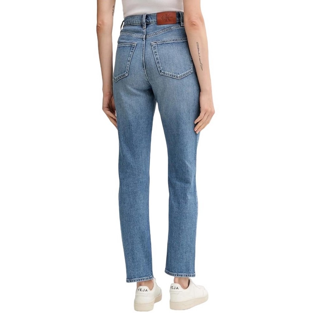 CALVIN KLEIN JEANS NEW MOM JEAN DELAWARE ΠΑΝΤΕΛΟΝΙ ΓΥΝΑΙΚΕΙΟ BLUΕ DENIM