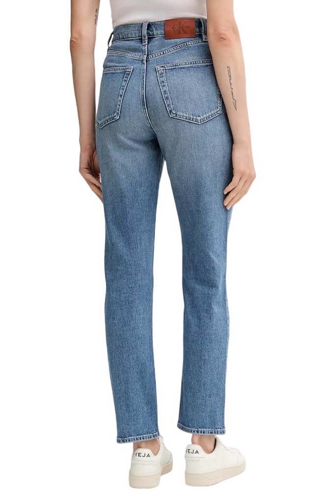 CALVIN KLEIN JEANS NEW MOM JEAN DELAWARE ΠΑΝΤΕΛΟΝΙ ΓΥΝΑΙΚΕΙΟ BLUΕ DENIM