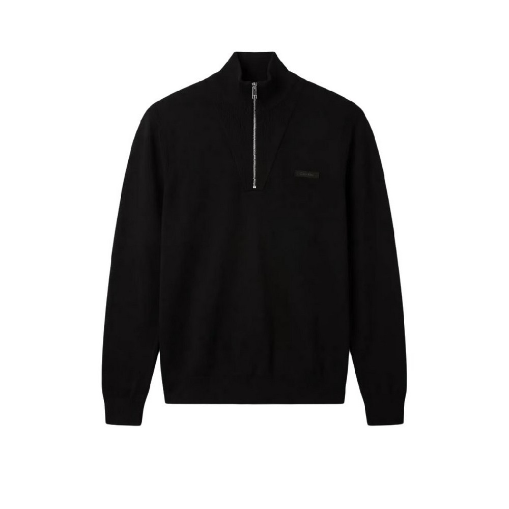 CALVIN KLEIN JEANS LS SNOWY TECH KNIT QZ SWEATER 14 ΜΠΛΟΥΖΑ ΠΛΕΚΤΗ ΑΝΔΡΙΚΗ BLACK