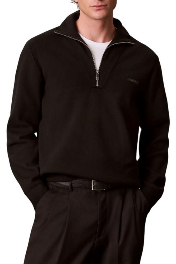 CALVIN KLEIN JEANS LS SNOWY TECH KNIT QZ SWEATER 14 ΜΠΛΟΥΖΑ ΠΛΕΚΤΗ ΑΝΔΡΙΚΗ BLACK