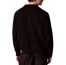 CALVIN KLEIN JEANS LS SNOWY TECH KNIT QZ SWEATER 14 ΜΠΛΟΥΖΑ ΠΛΕΚΤΗ ΑΝΔΡΙΚΗ BLACK