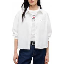 TOMMY JEANS OVS CRP ESSENTIAL SHIRT EXT ΠΟΥΚΑΜΙΣΟ ΓΥΝΑΙΚΕΙΟ ECRU