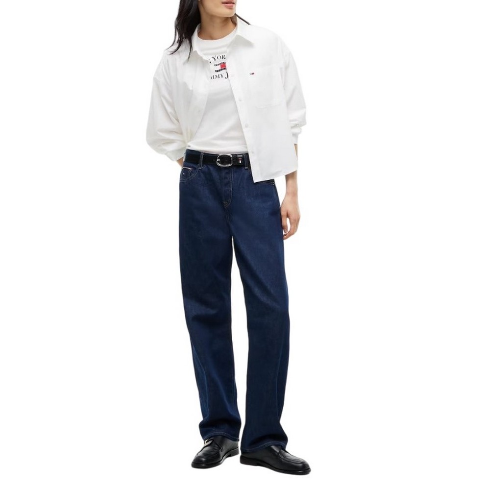 TOMMY JEANS OVS CRP ESSENTIAL SHIRT EXT ΠΟΥΚΑΜΙΣΟ ΓΥΝΑΙΚΕΙΟ ECRU