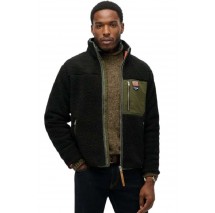 SUPERDRY D2 OVIN VINTAGE RETRO FULL ZIP FLEECE ΖΑΚΕΤΑ ΑΝΔΡΙΚΗ BLACK