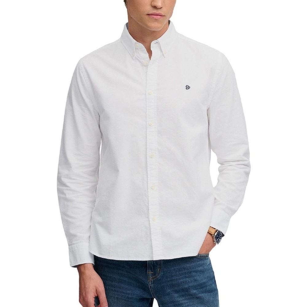 SUPERDRY PREPPY OXFORD SHIRT ΠΟΥΚΑΜΙΣΟ ΑΝΔΡΙΚΟ WHITE