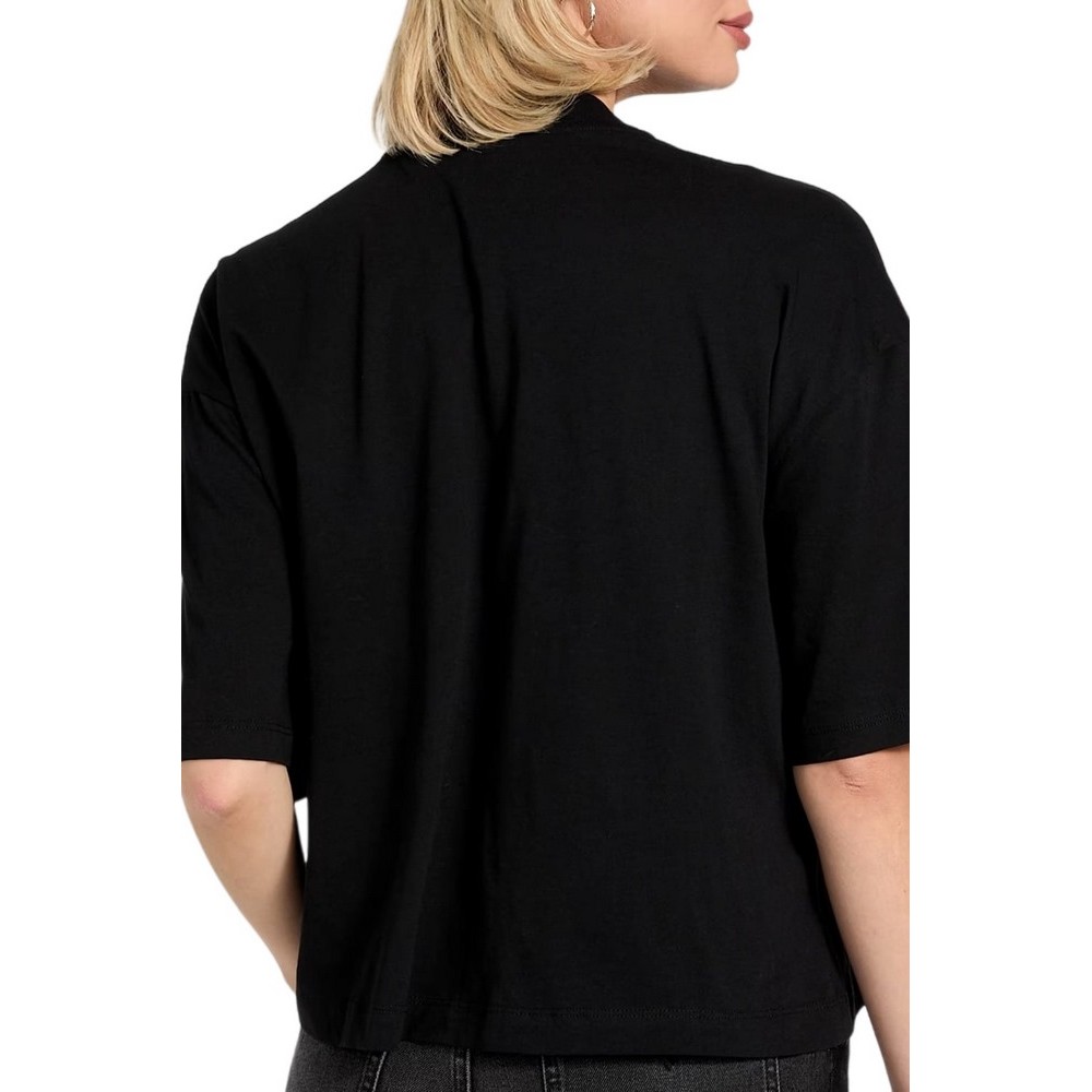 GUESS 81 RHINESTONE NEW CREW T-SHIRT ΜΠΛΟΥΖΑ ΓΥΝΑΙΚΕΙΑ BLACK