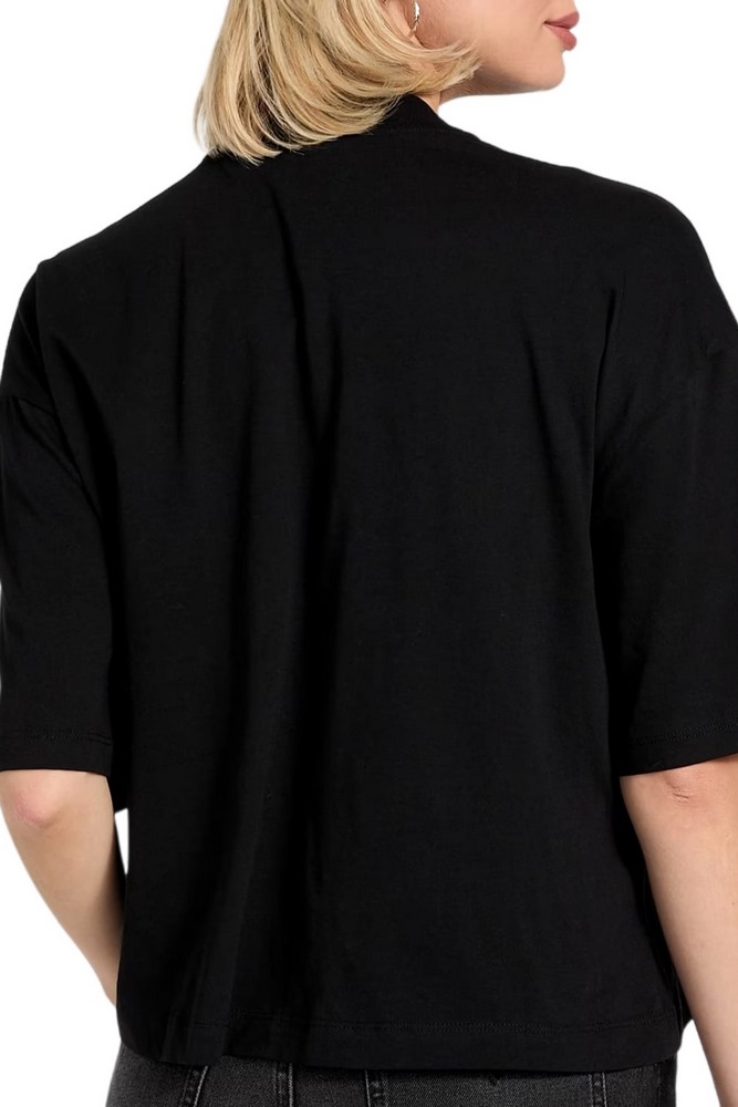 GUESS 81 RHINESTONE NEW CREW T-SHIRT ΜΠΛΟΥΖΑ ΓΥΝΑΙΚΕΙΑ BLACK