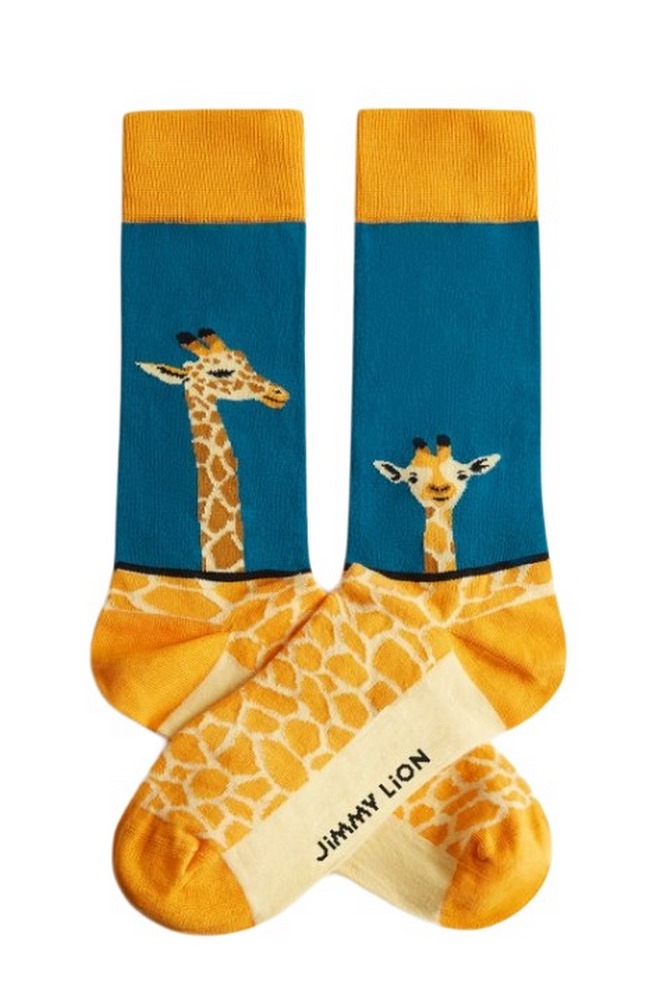 JIMMY LION GIRAFFE SOCKS UNISEX ΚΑΛΤΣΕΣ BLUE