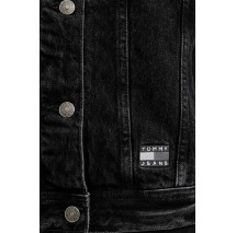 TOMMY JEANS OVSZ TRCKR JKT FLAG EI6081 EXT ΤΖΙΝ ΜΠΟΥΦΑΝ ΓΥΝΑΙΚΕΙΟ DENIM BLACK