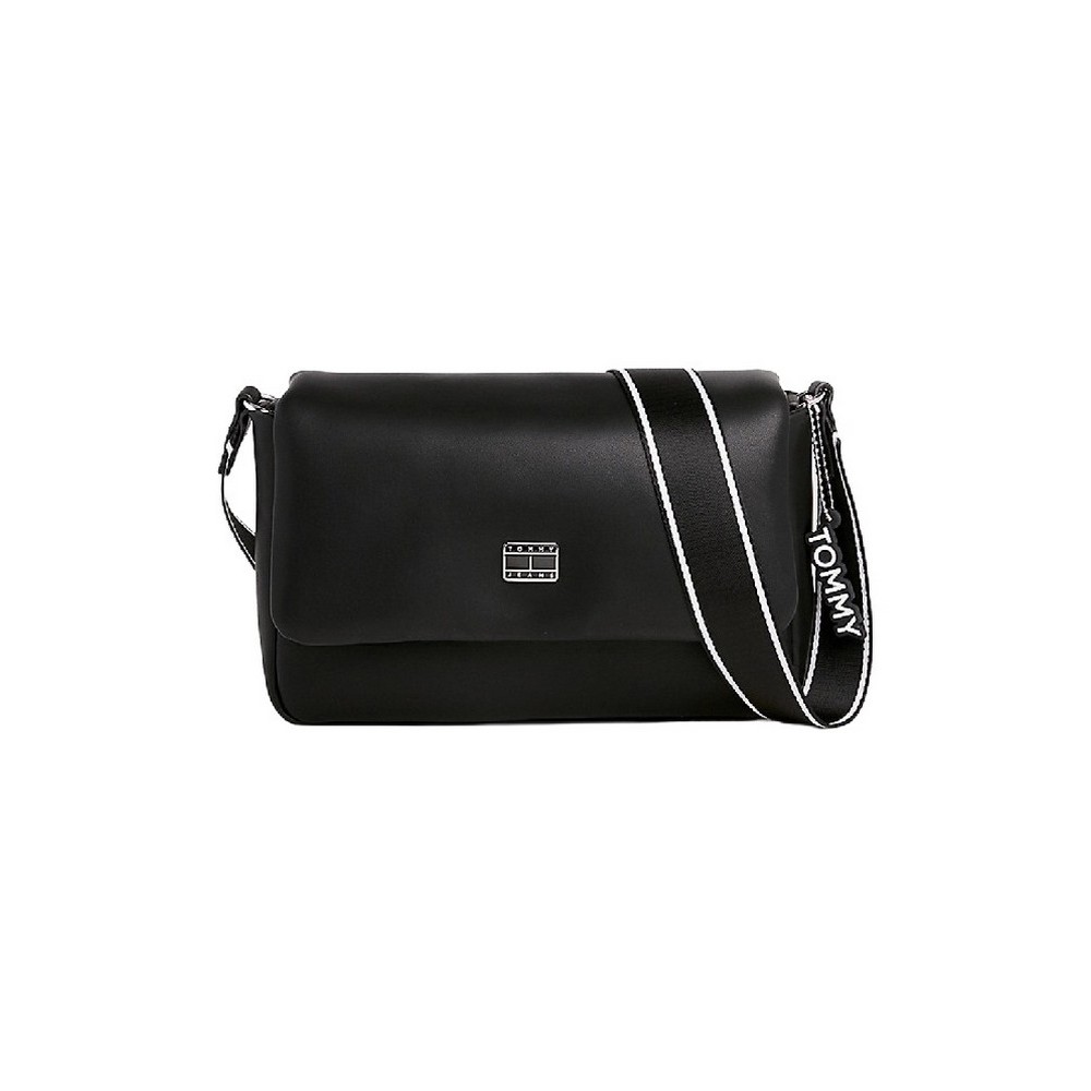 TOMMY HILFIGER TJW CITY GIRL FLAP CROSSOVER ΤΣΑΝΤΑ ΓΥΝΑΙΚΕΙΑ BLACK