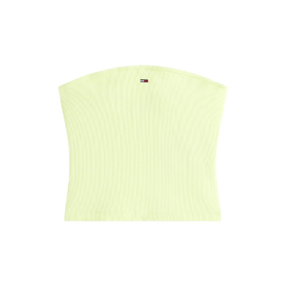 TOMMY JEANS SLIM SH BANDEAU RIB ΤΟΠ ΓΥΝΑΙΚΕΙΟ LIME