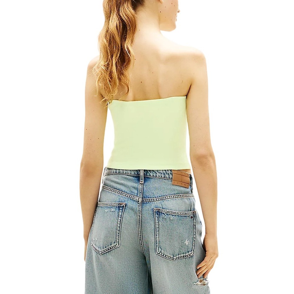 TOMMY JEANS SLIM SH BANDEAU RIB ΤΟΠ ΓΥΝΑΙΚΕΙΟ LIME