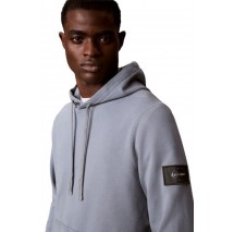 CALVIN KLEIN JEANS EU 350TERRY BADGE HOODIE ΜΠΛΟΥΖΑ ΦΟΥΤΕΡ ΑΝΔΡΙΚΗ STEEL GRAY