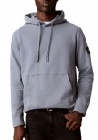 CALVIN KLEIN JEANS EU 350TERRY BADGE HOODIE ΜΠΛΟΥΖΑ ΦΟΥΤΕΡ ΑΝΔΡΙΚΗ STEEL GRAY
