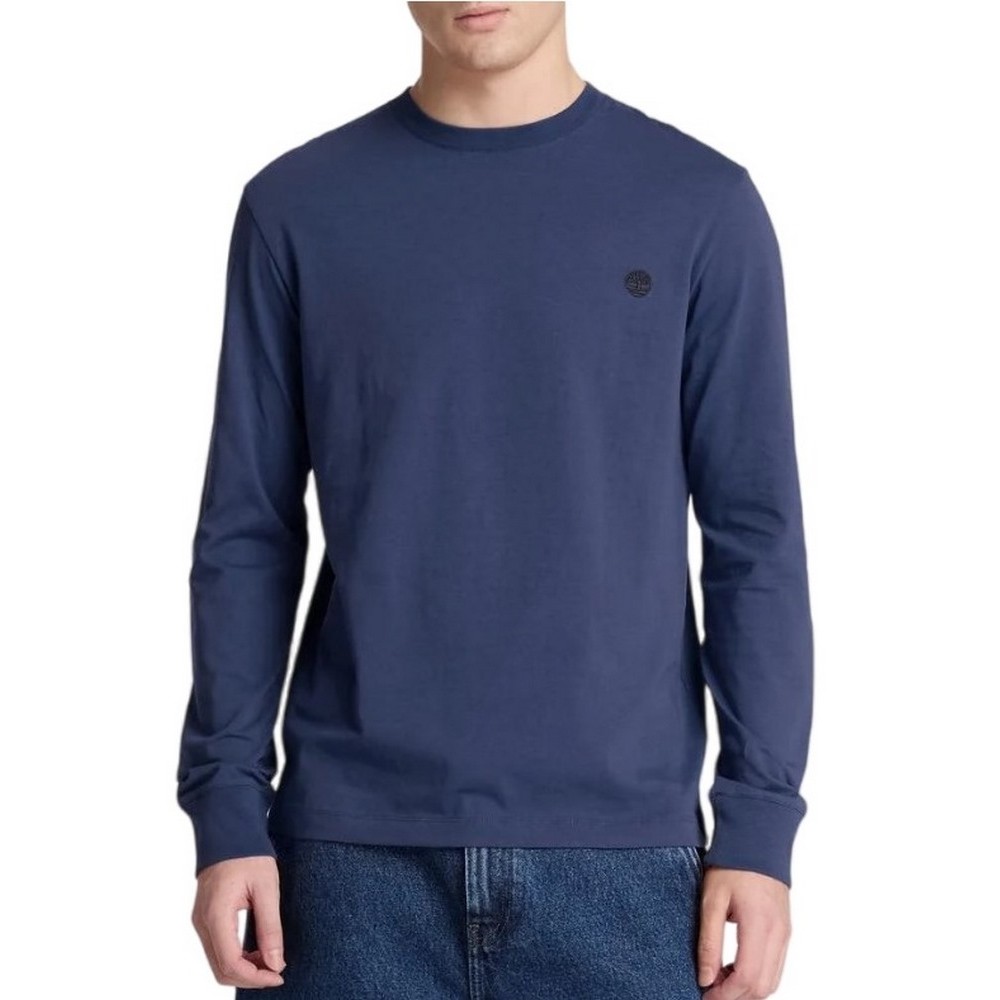 TIMBERLAND TREE EMBROIDERED ΜΠΛΟΥΖΑ ΜΑΚΡΥΜΑΝΙΚΗ ΑΝΔΡΙΚΗ DARK BLUE