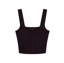 GUESS ESME CORSET TOP SWTR ΤΟΠ ΜΠΛΟΥΖΑ ΓΥΝΑΙΚΕΙΑ BROWN