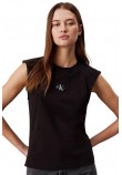 CALVIN KLEIN JEANS WOVEN LABEL LOOSE MUSCLE ΜΠΛΟΥΖΑ ΓΥΝΑΙΚΕΙΑ BLACK