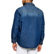 HUGO BOSS EBANT CASUAL SHIRT ΠΟΥΚΑΜΙΣΟ ΤΖΙΝ ΑΝΔΡΙΚΟ BLUΕ DENIM