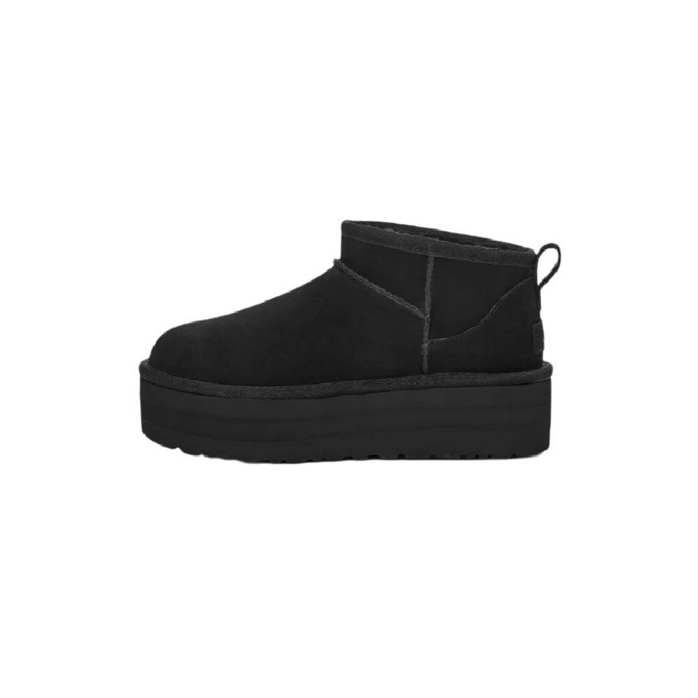 UGG CLASSIC ULTRA MINI PLATFORM 1135092 ΧΑΜΗΛΗ ΜΠΟΤΑ ΓΥΝΑΙΚΕΙΑ BLACK