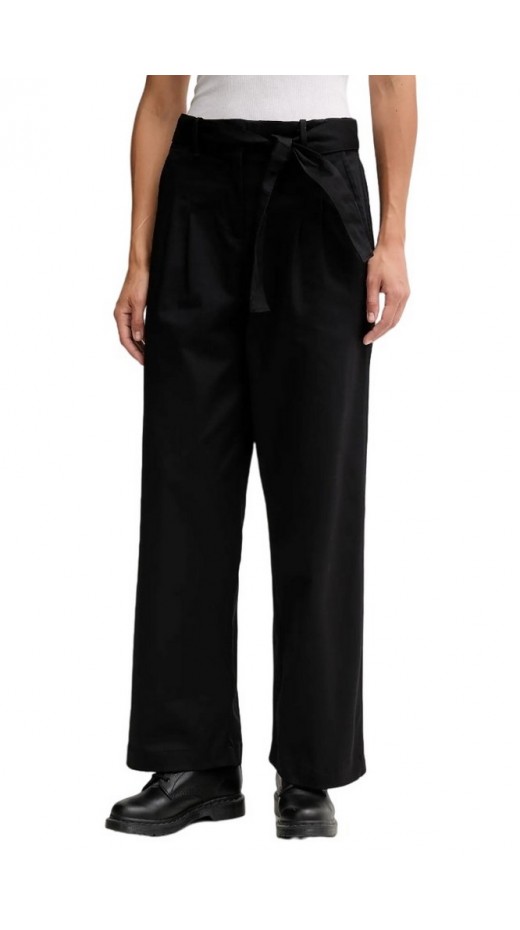 CALVIN KLEIN TWILL BELTED TROUSER ΠΑΝΤΕΛΟΝΙ ΓΥΝΑΙΚΕΙΟ BLACK