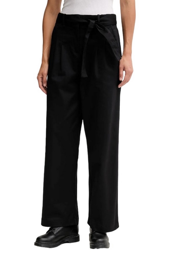 CALVIN KLEIN TWILL BELTED TROUSER ΠΑΝΤΕΛΟΝΙ ΓΥΝΑΙΚΕΙΟ BLACK